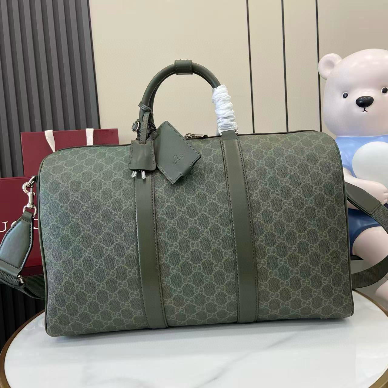 Gg Monogram Medium Duffle Bag